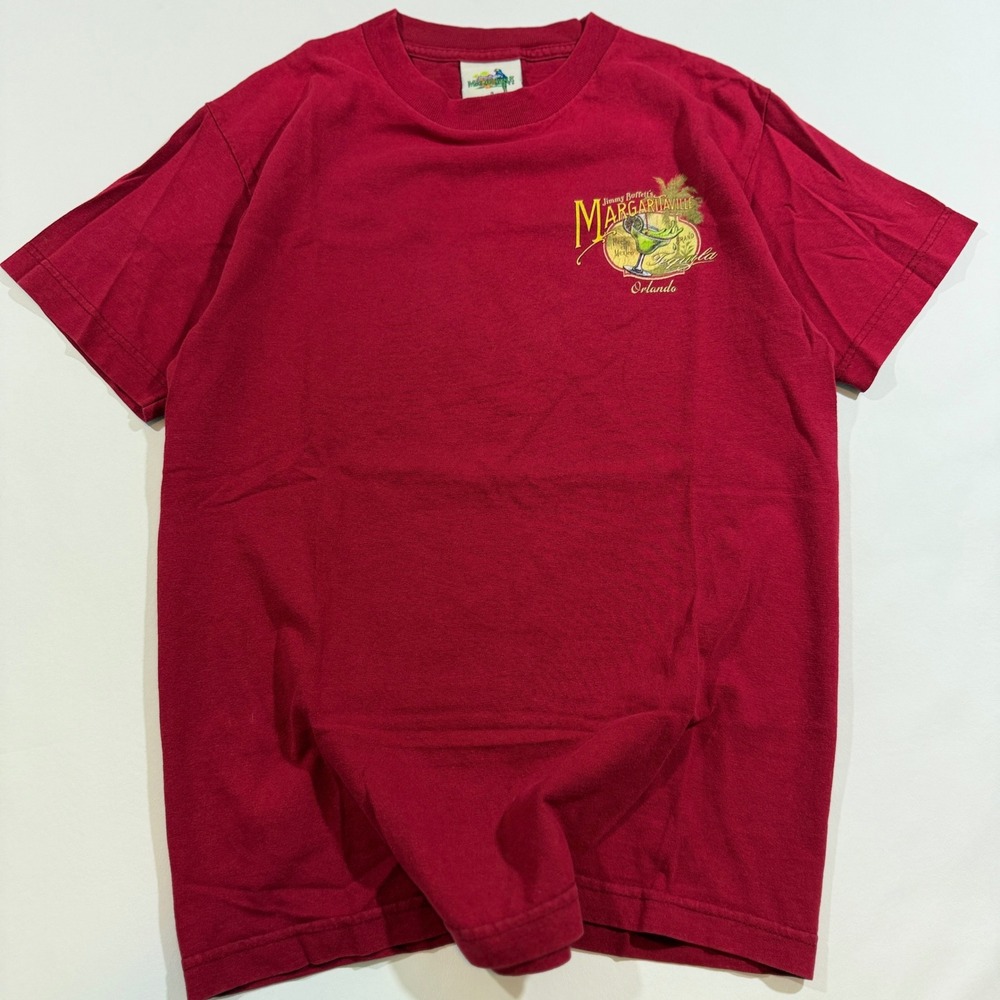 Margaritaville T-Shirt Mens Small Red Good 2002 Orlando Tequila Graphic Tee